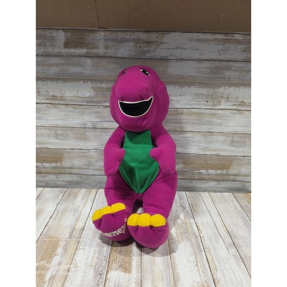 2- TLC Vintage Barney the Dinosaur Plush Set Classic and Bedtime Pajamas READ - Picture 2 of 15